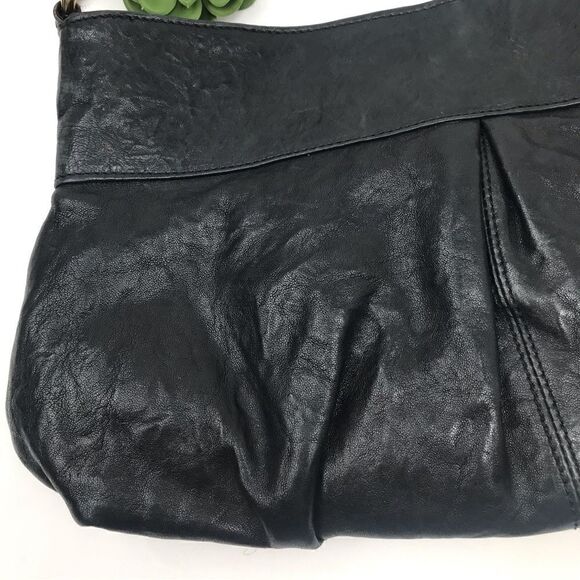 Paolo Masi 100% Black Leather Convertible Shoulder Bag / Clutch - Picture 5 of 16